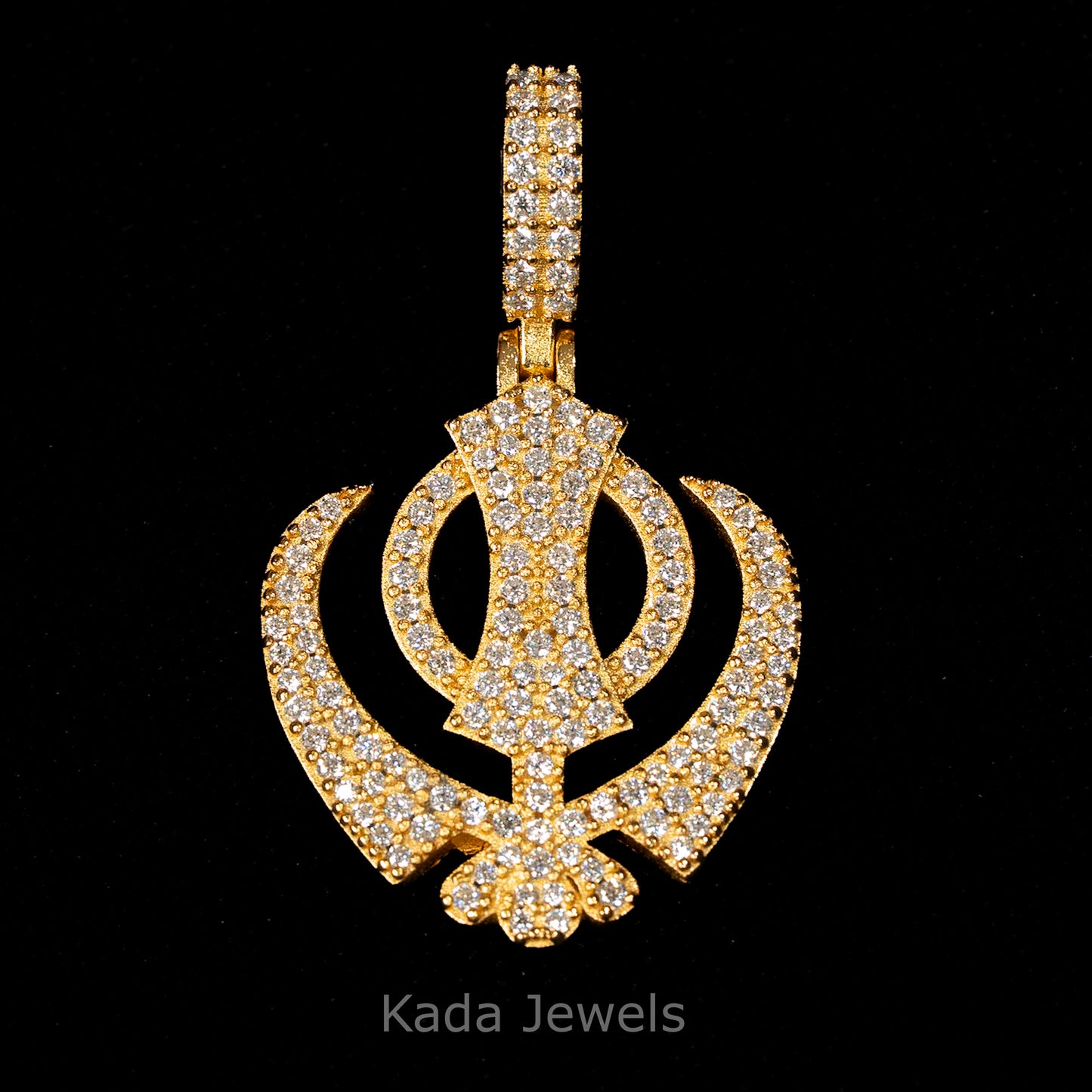 Moissanite Khanda Pendant