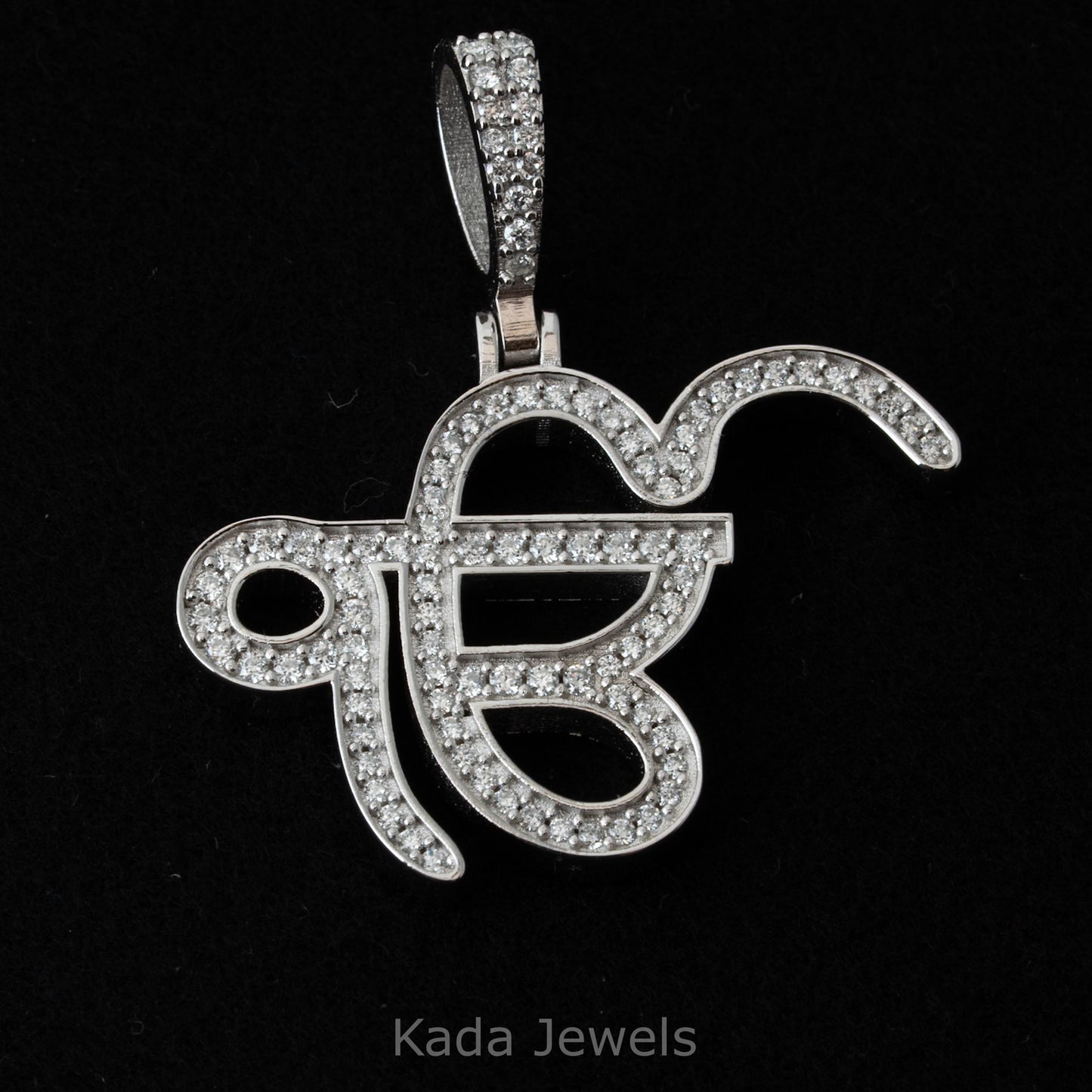 Ik Onkar Moissanite Pendant (925 Silver – Made to Order)