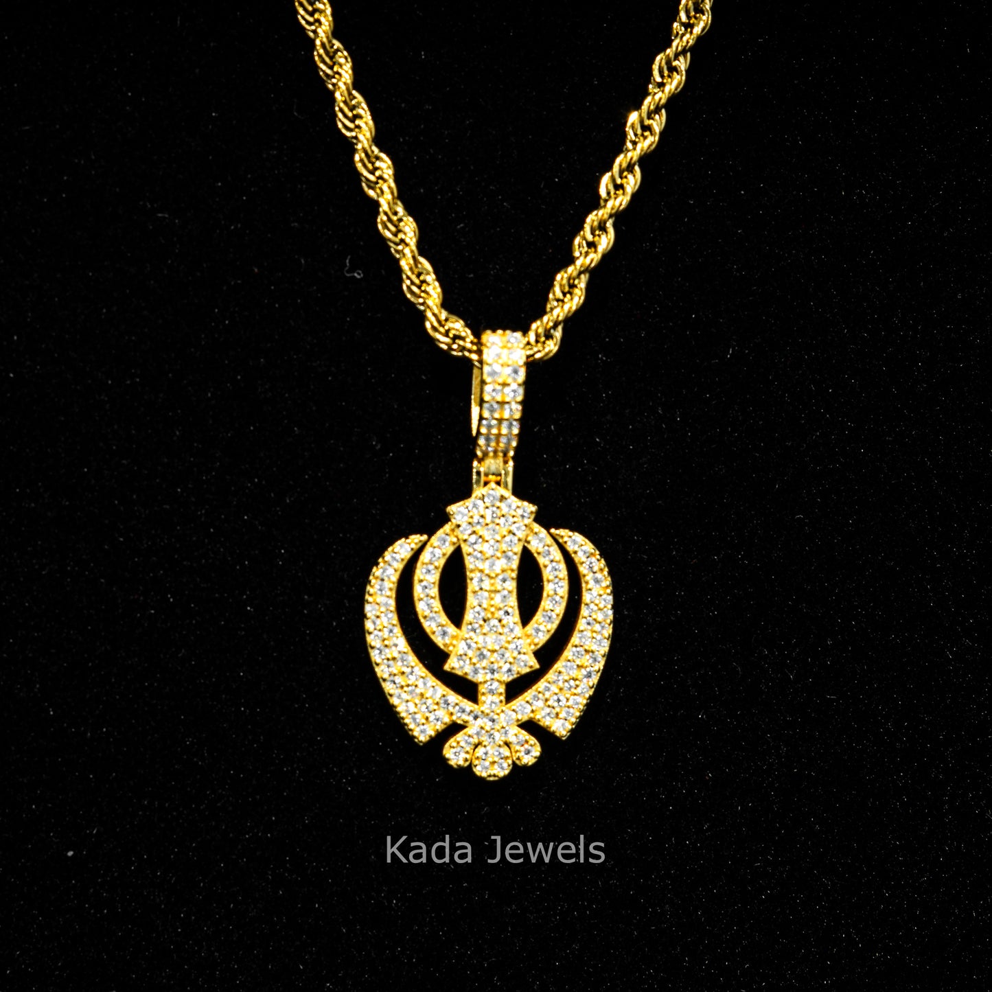 Moissanite Khanda Pendant