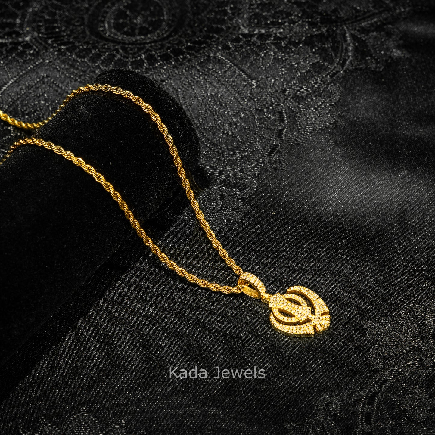 Moissanite Khanda Pendant