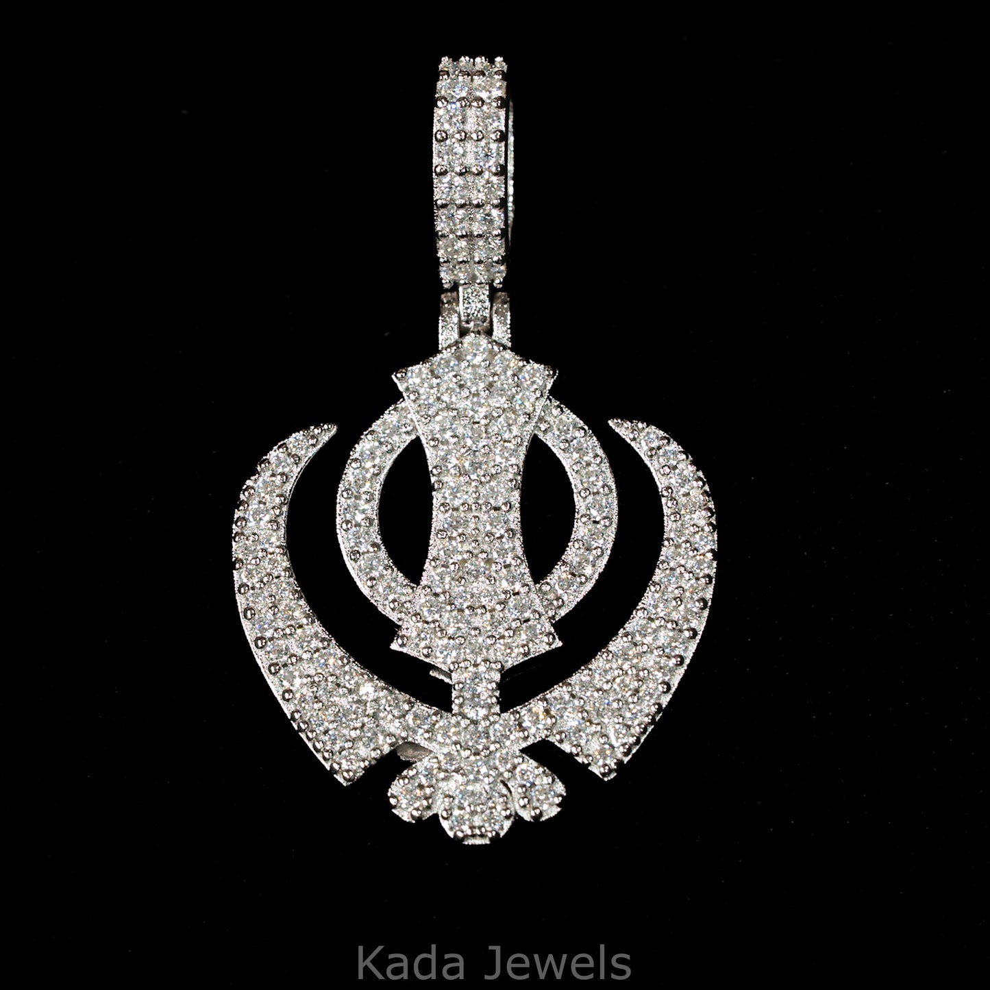 Moissanite Khanda Pendant