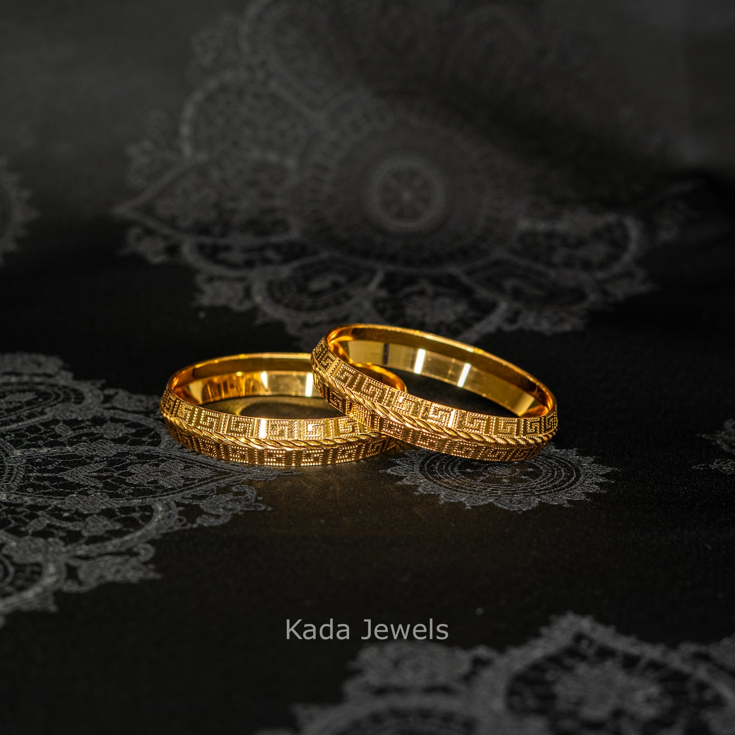 Gold Plated Wide Designer Men’s Kada