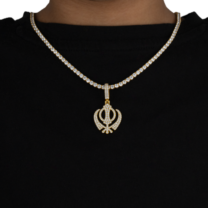 Moissanite Khanda Pendant, New Edition