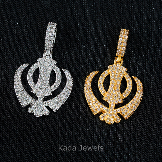 Moissanite Khanda Pendant
