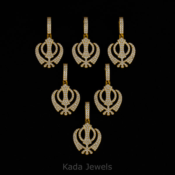 Moissanite Khanda Pendant, New Edition