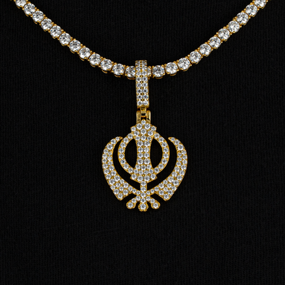 Moissanite Khanda Pendant, New Edition