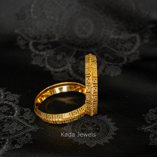 Gold Plated Wide Designer Men’s Kada