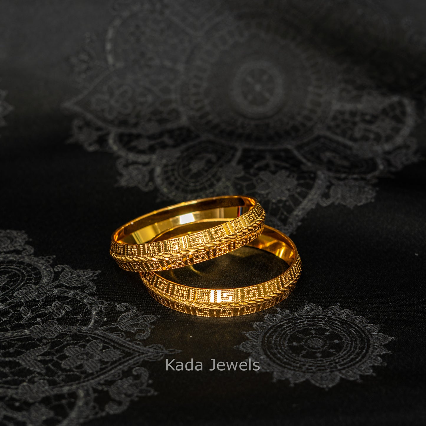 Gold Plated Wide Designer Men’s Kada