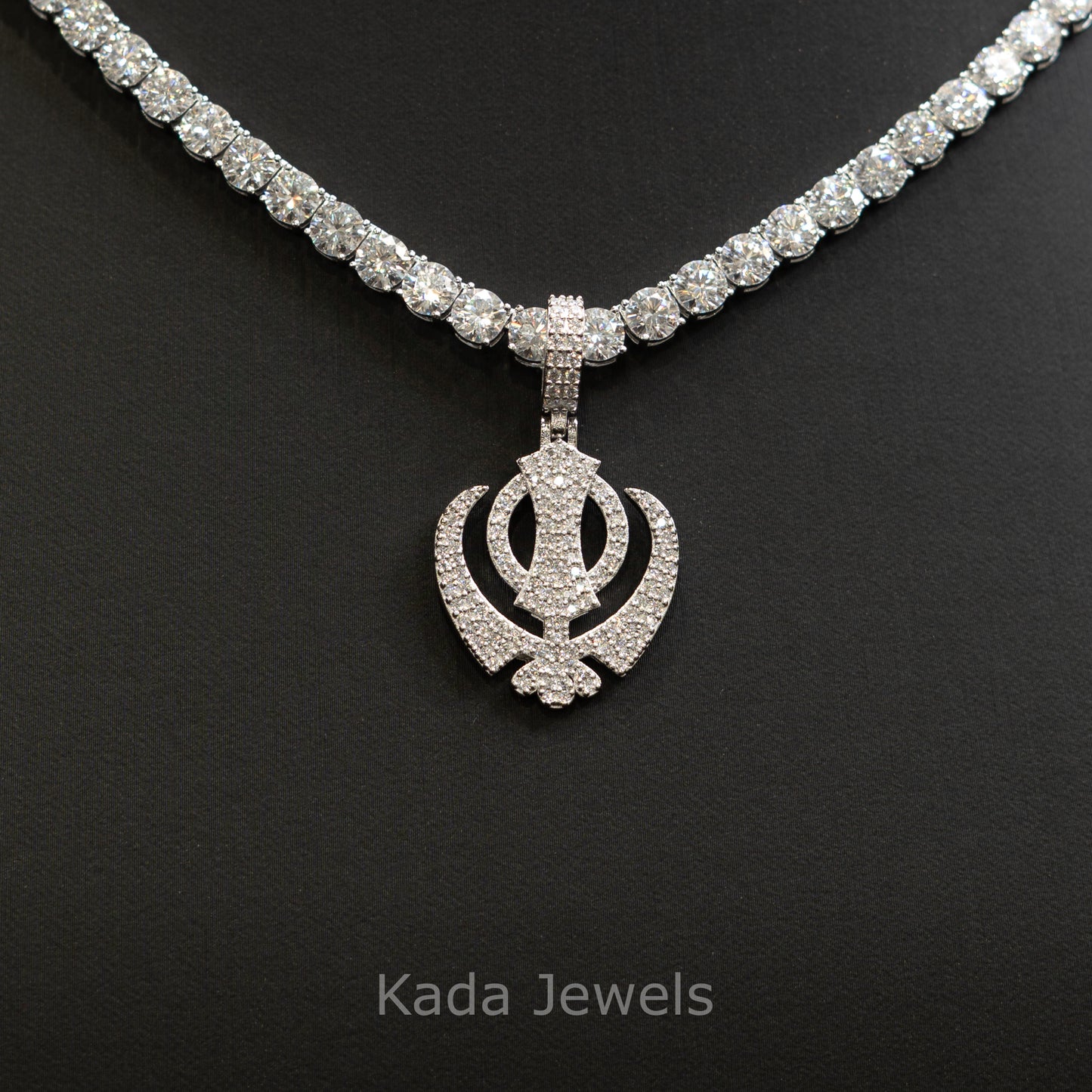 Moissanite Khanda Pendant