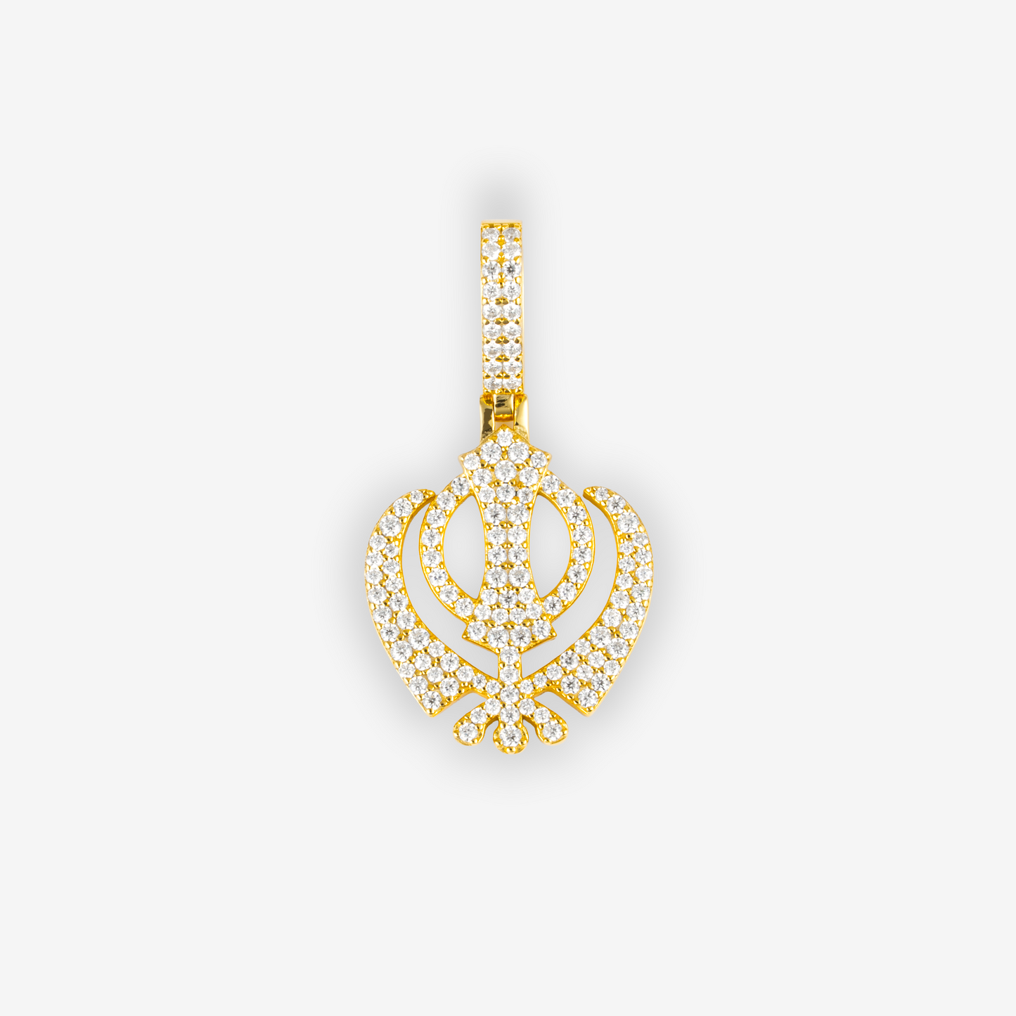 Moissanite Khanda Pendant, New Edition